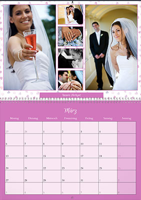 Fotokalender zur Hochzeit